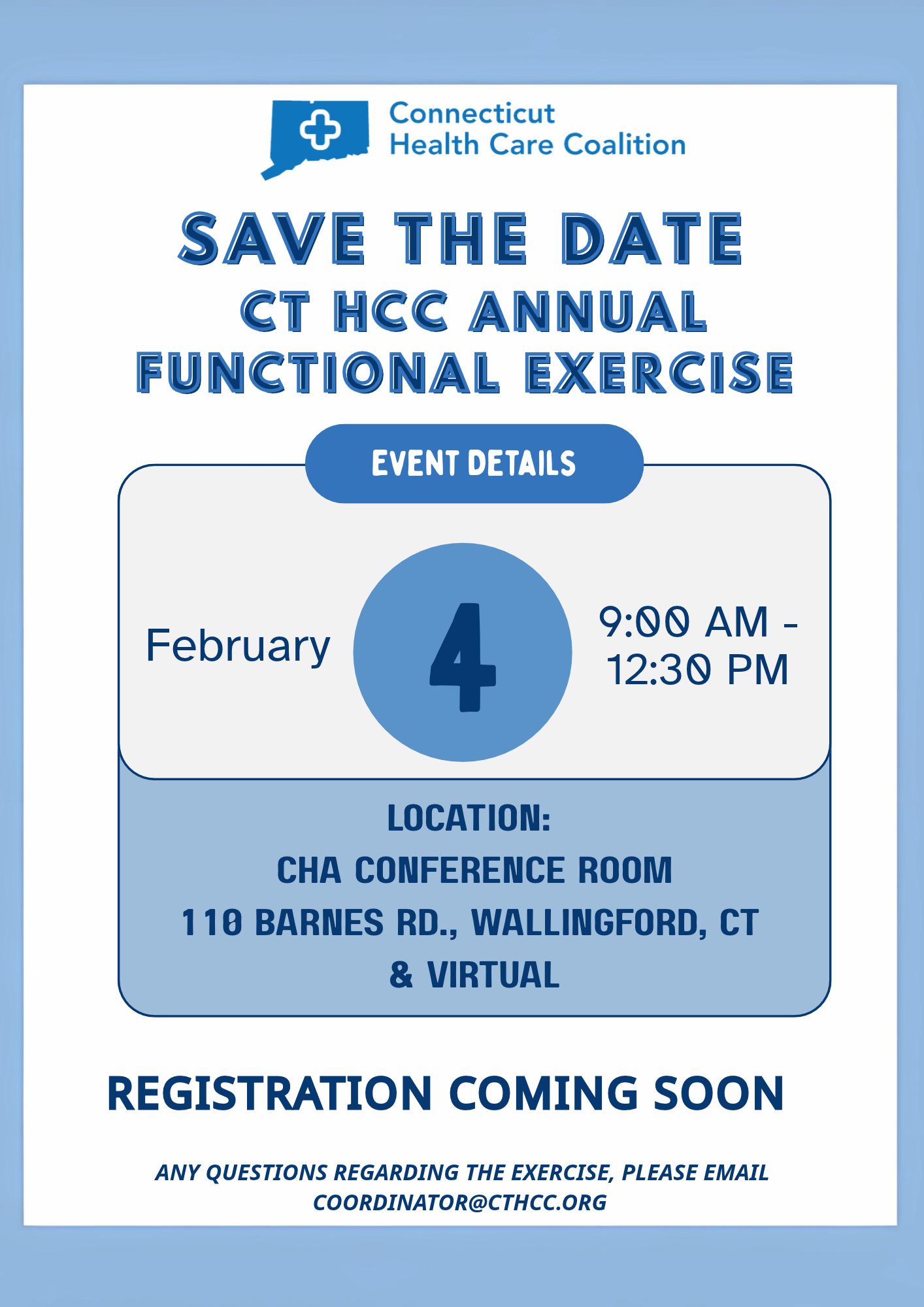 Save the Date CTHCC Exercise